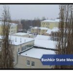 during winter season snowfall in Bashkir State Medical University