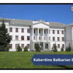 Back view of Kabardino Balkarian State University, Russia